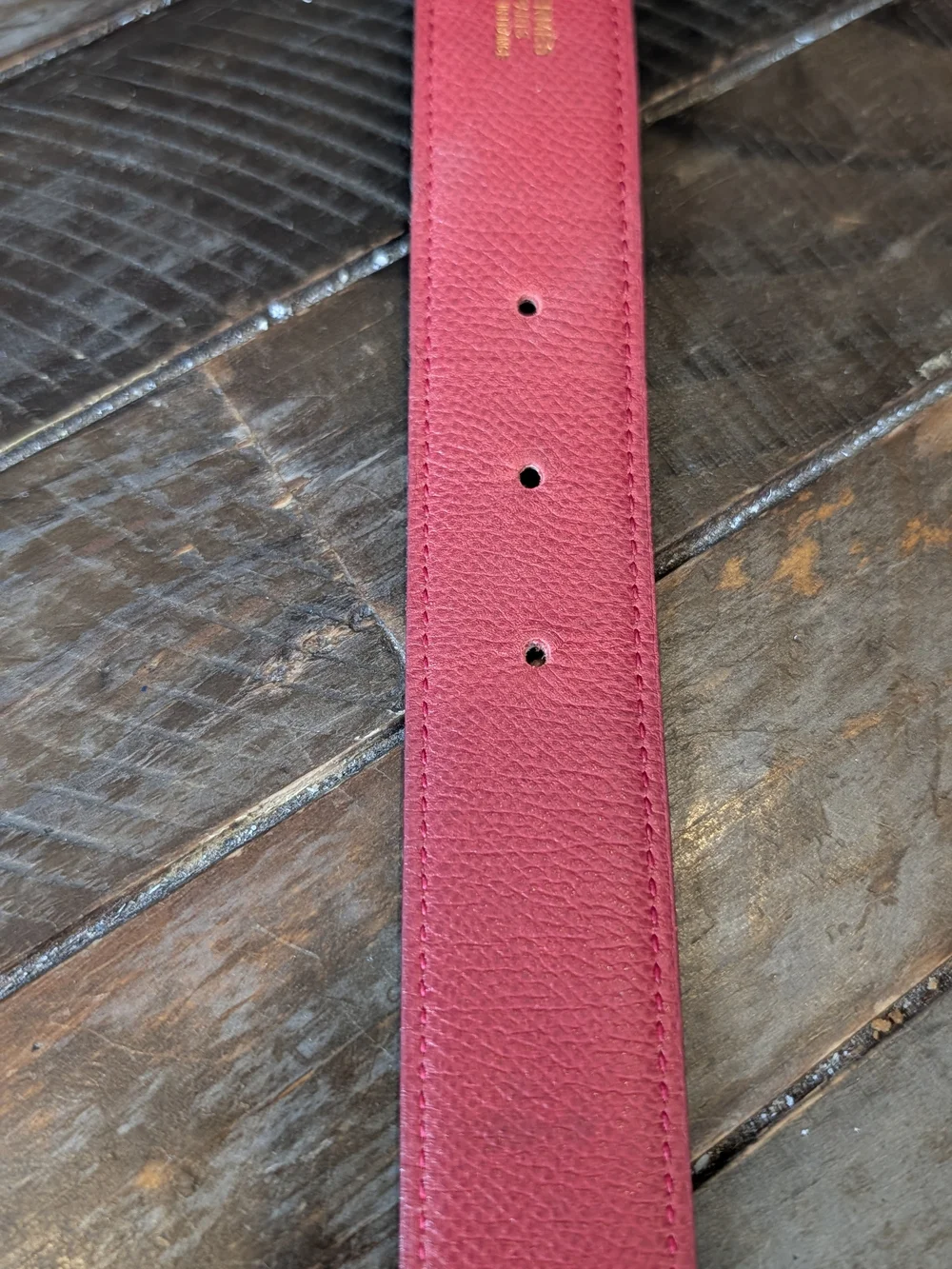 Hermes Red/ Black Reversible Belt